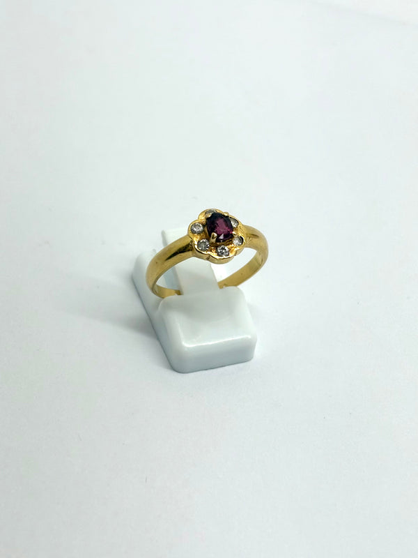 Bague en Or Jaune 18K - 2.94 Grs - Taille 55