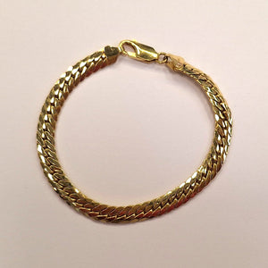 Bracelet Gourmette Or Jaune 18 Carats Maille Anglaise