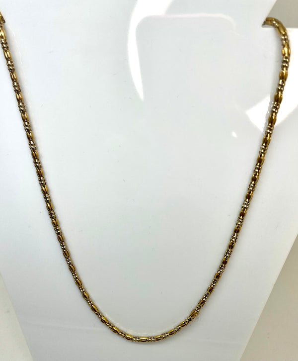 Collier Or Jaune Maille Diamantée 18 K - 10 G