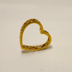 Pendentif Coeur Or Jaune et Diamants 18K - 3.13gr