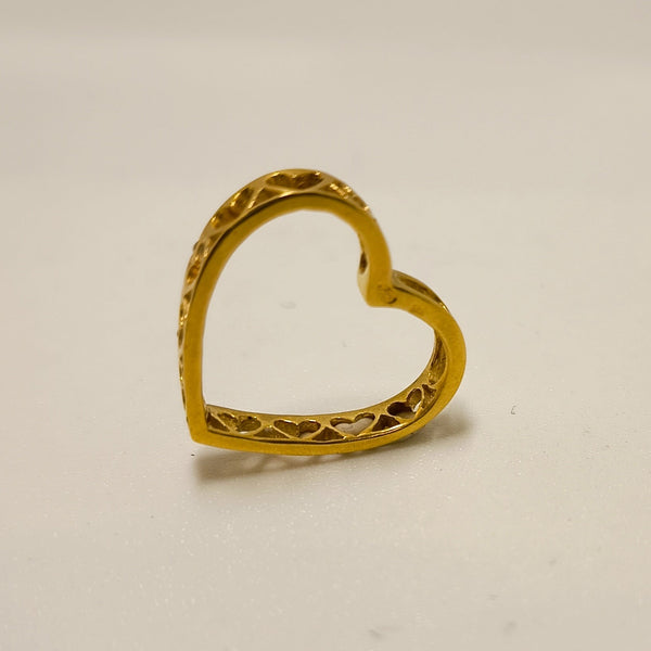 Pendentif Coeur Or Jaune et Diamants 18K - 3.13gr