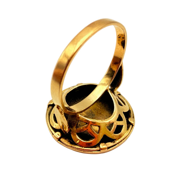 Bague Pièce en Or Jaune 18k
