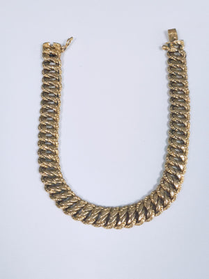 Bracelet Maillon Américain en Or Jaune 18K 20cm