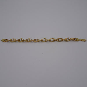 Bracelet or jaune 750/1000 – Double maille forçat – 20 cm