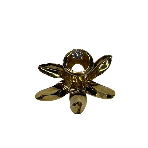 Boucles d'oreilles en or jaune 18k avec