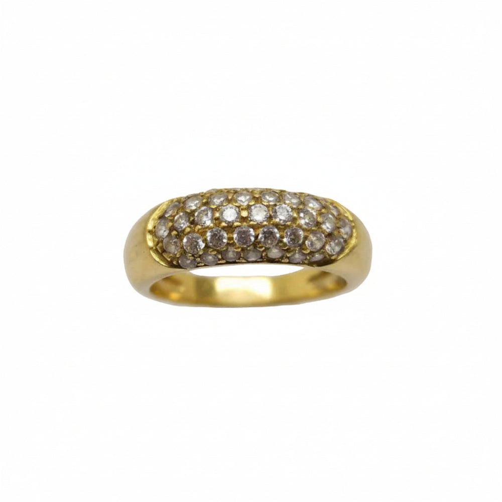 Bague en Or Jaune 18 k avec Oxyde de Zirconium