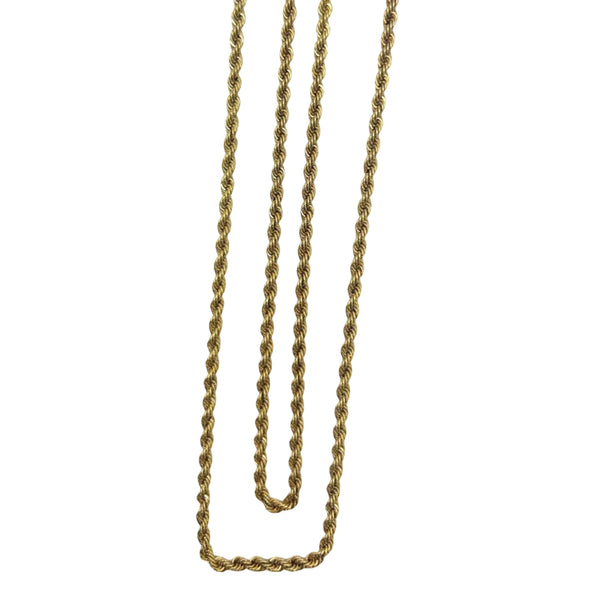 Collier Sautoir Or Jaune Maille Corde 18K