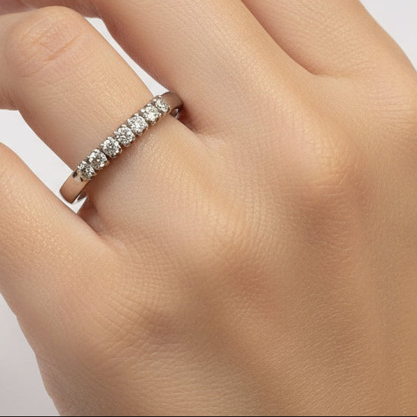 Bague Or Blanc 18 K - Taille 56 - 2.78 G