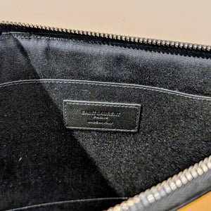 Etui pour tablette en cuir Saint Laurent jaune