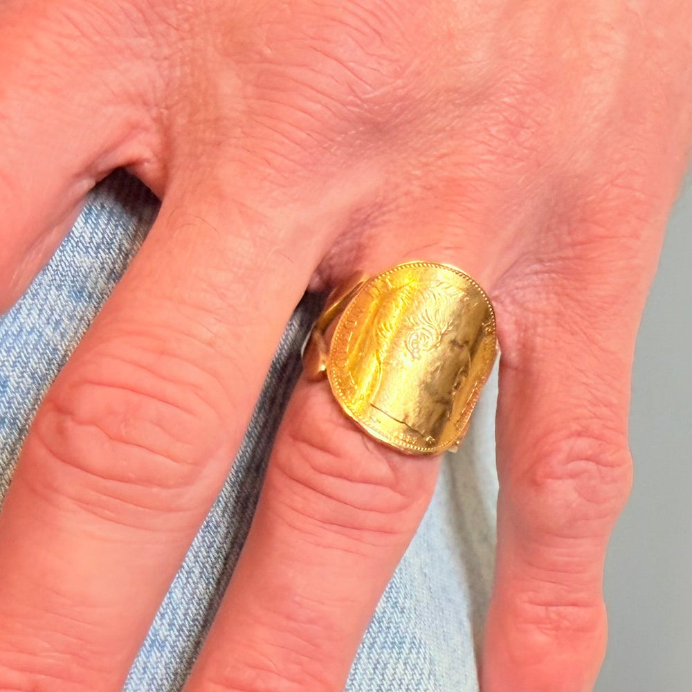 Bague Napoléon en Or Jaune 18k - 11.48g