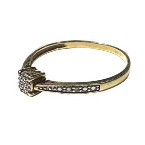 Bague Alliance Solitaire Or Jaune Diamants 18K