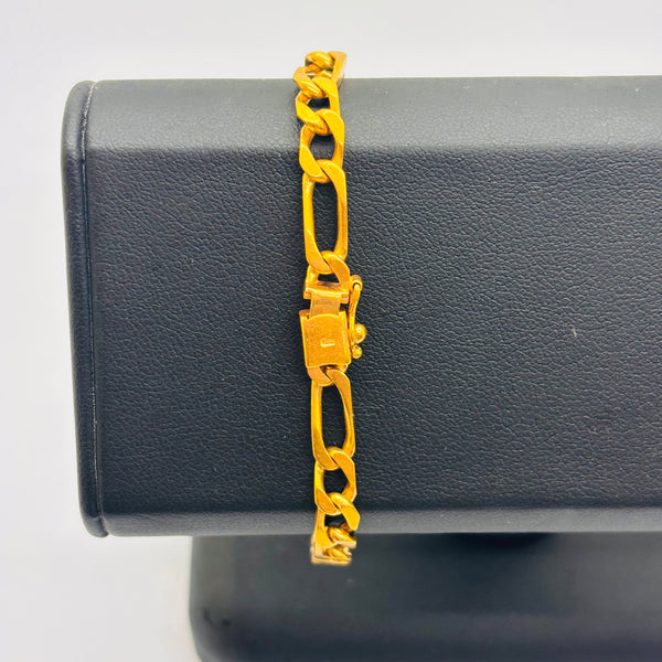 Bracelet gourmette en or jaune 18K 15.30 Grs