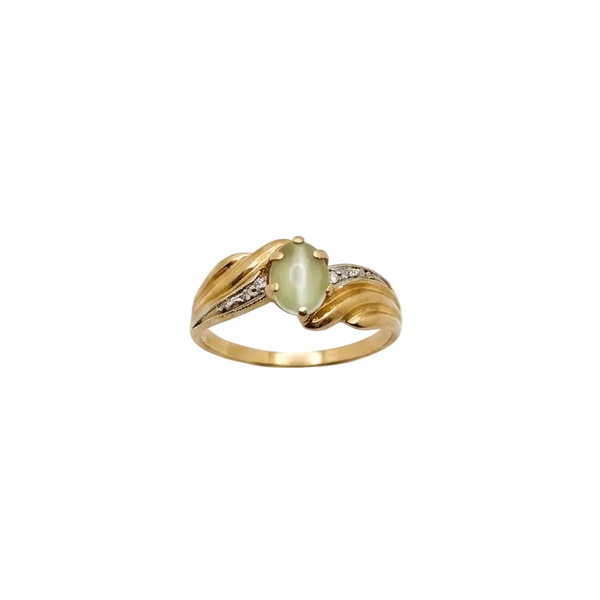 Bague Solitaire Or Jaune 18K Oxyde de Zirconium - 2.66 G