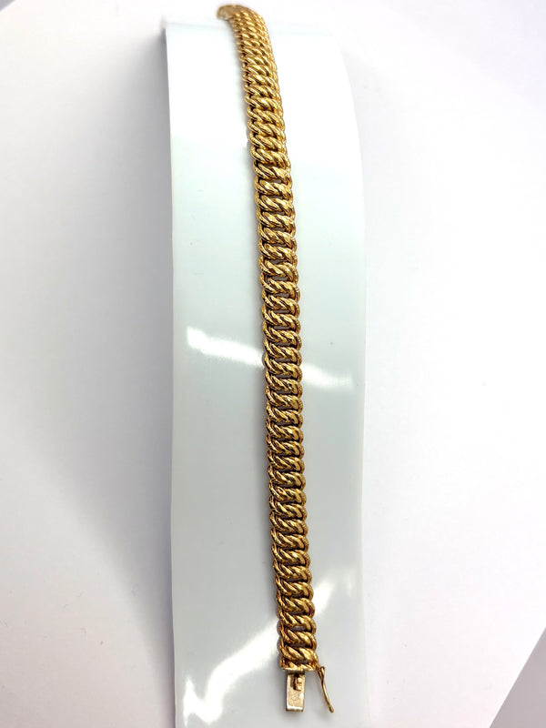 Bracelet Maille Américaine en Or Jaune 18 Carats