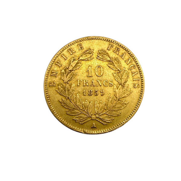 Pièce 10 francs en Or jaune 20 K napoléon III