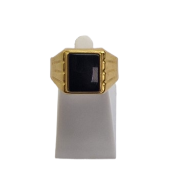 Chevalière en Or 18K avec Onyx - Taille 65