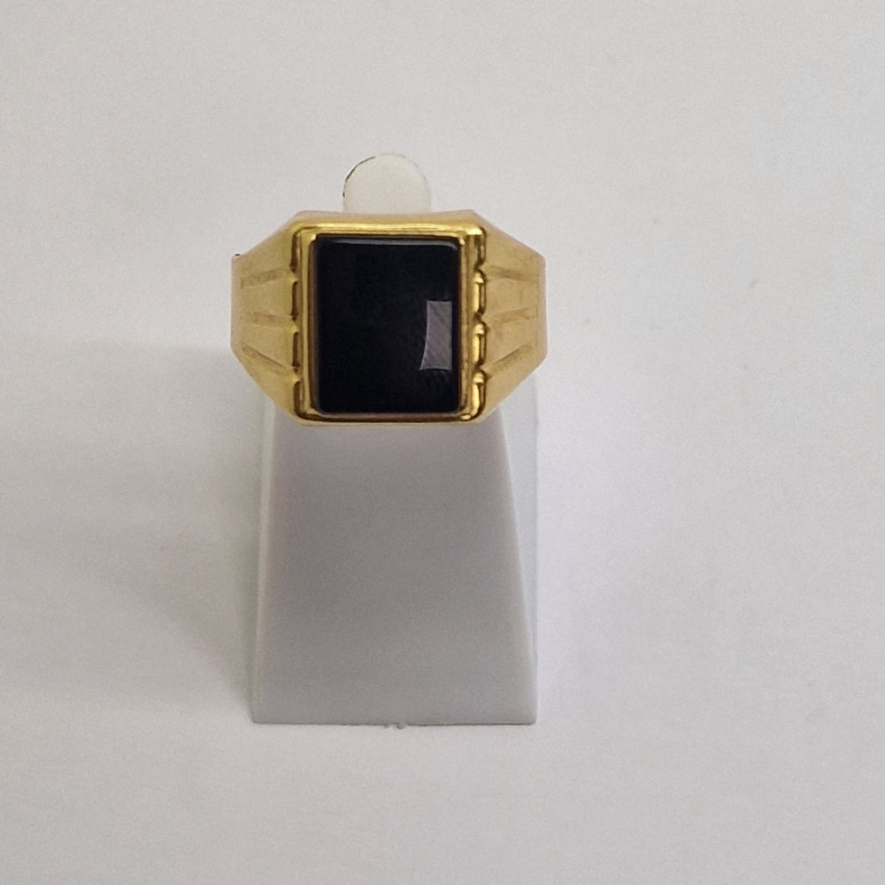Chevalière en Or 18K avec Onyx - Taille 65