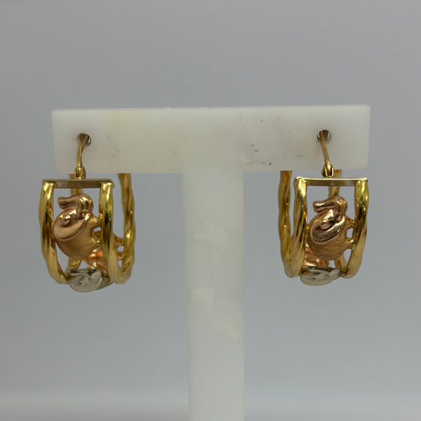 Boucles d'oreilles créoles en Or jaune 18K - 6.15G