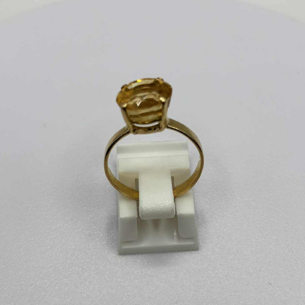 Bague Solitaire en Or Jaune 18K - Taille 54 - 3.02g