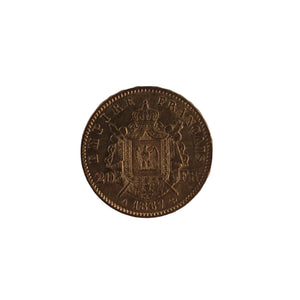 Pièce 20 Francs Napoléon III en Or jaune 22K - 6.42G