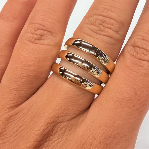 Bague en Or jaune 18K - Taille 53 - 19.48g