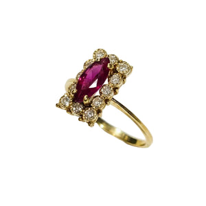 Superbe Bague Or Jaune 750/1000 Diamants