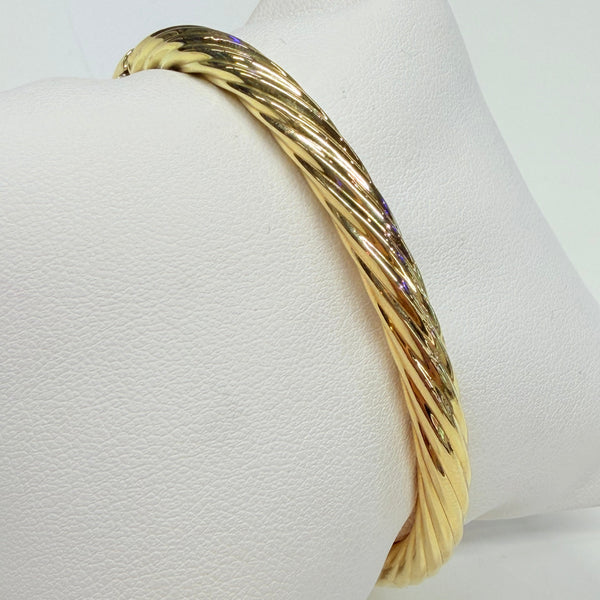 Bracelet jonc torsadé en or jaune 18 K