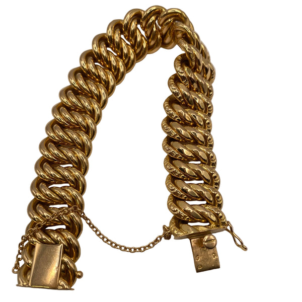 Bracelet Manchette en Or Jaune 18k - 47 G