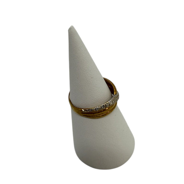 Bague en Or jaune 18 carats sertie de diamants – Taille 54 2.16 Grs