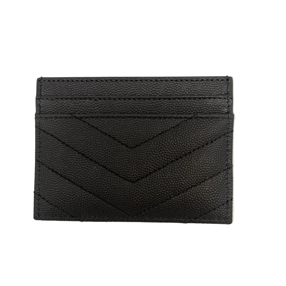 Porte-carte Saint Laurent Cassandre en cuir grain de poudre