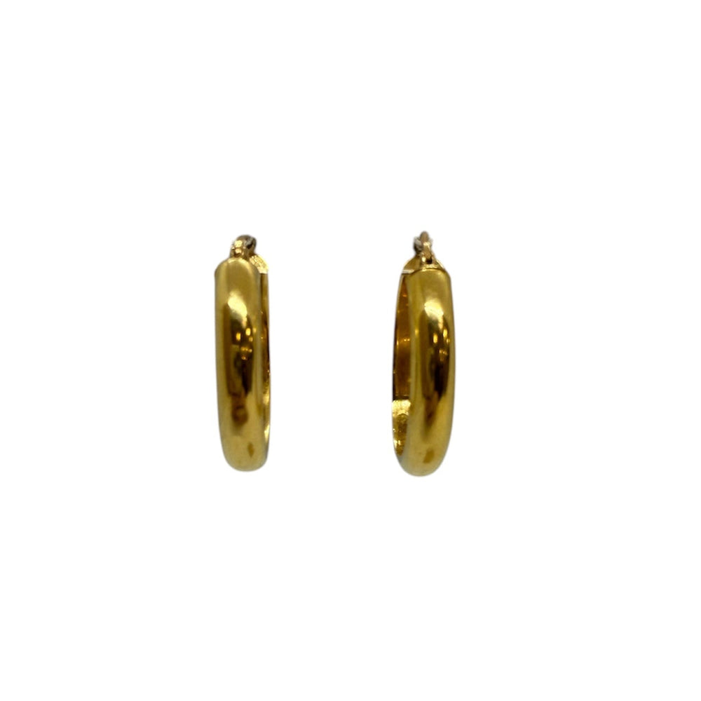 Boucles d'oreilles créoles en or jaune 18K
