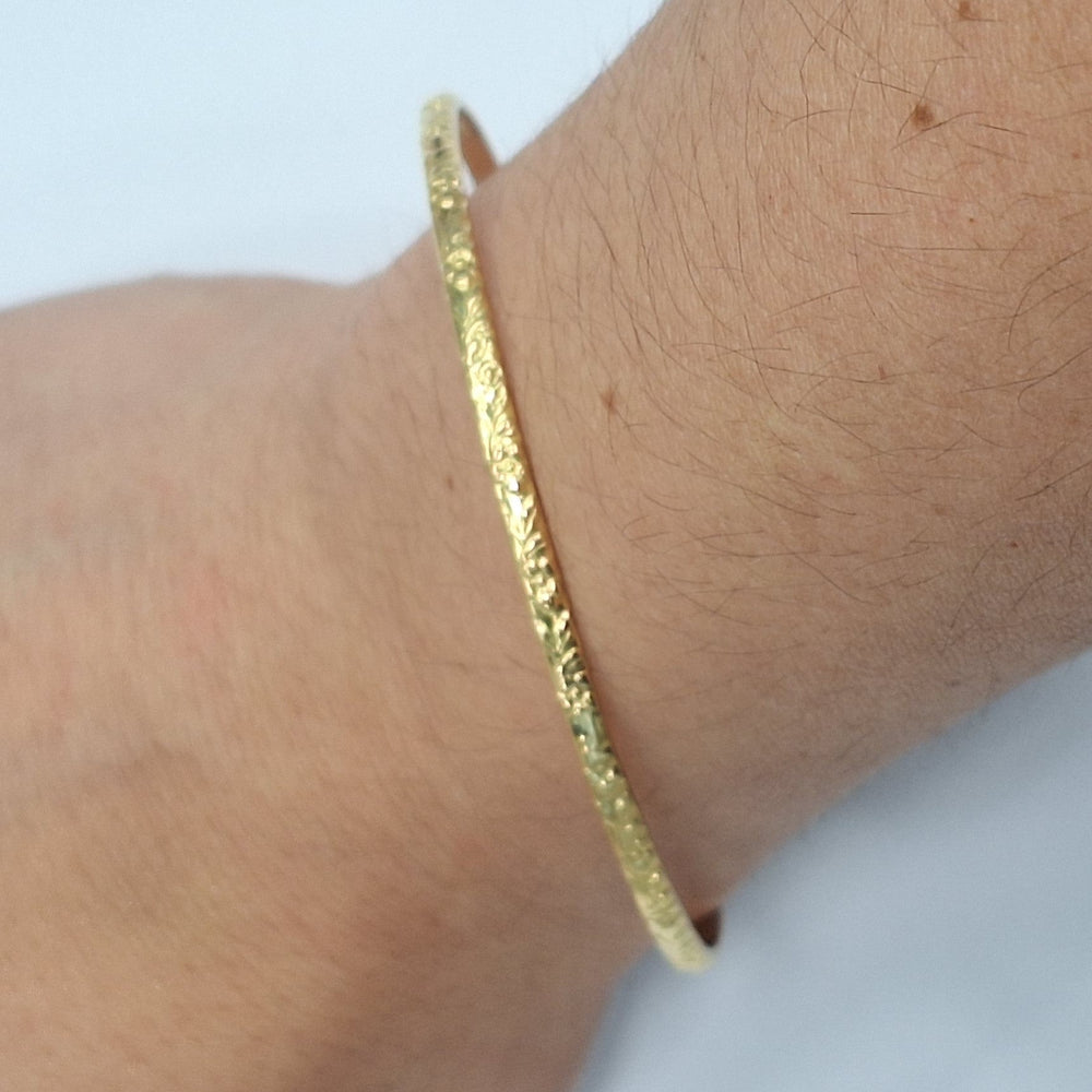 Bracelet Jonc en Or Jaune 18 Carats - 19 Cm