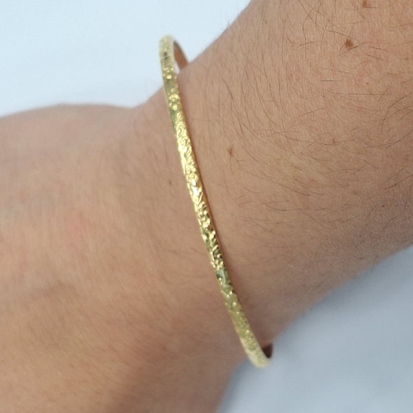 Bracelet Jonc en Or Jaune 18 Carats - 19 Cm