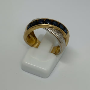 Bague OR Jaune et Gris 18K - Taille 54 -  5.67 G