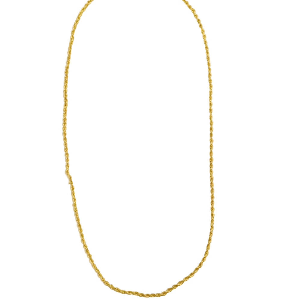 Collier Matinée Or jaune 24 carats, maille Corde