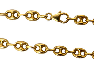 Collier Chaîne Grain de Café Or Jaune