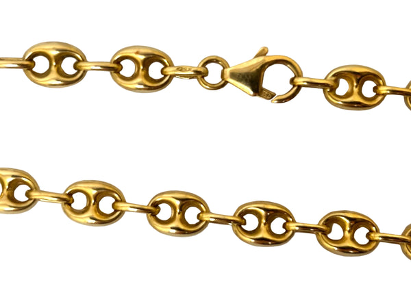 Collier Chaîne Grain de Café Or Jaune