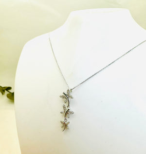 Collier Matinée Or Blanc 750 avec Diamants Certifié