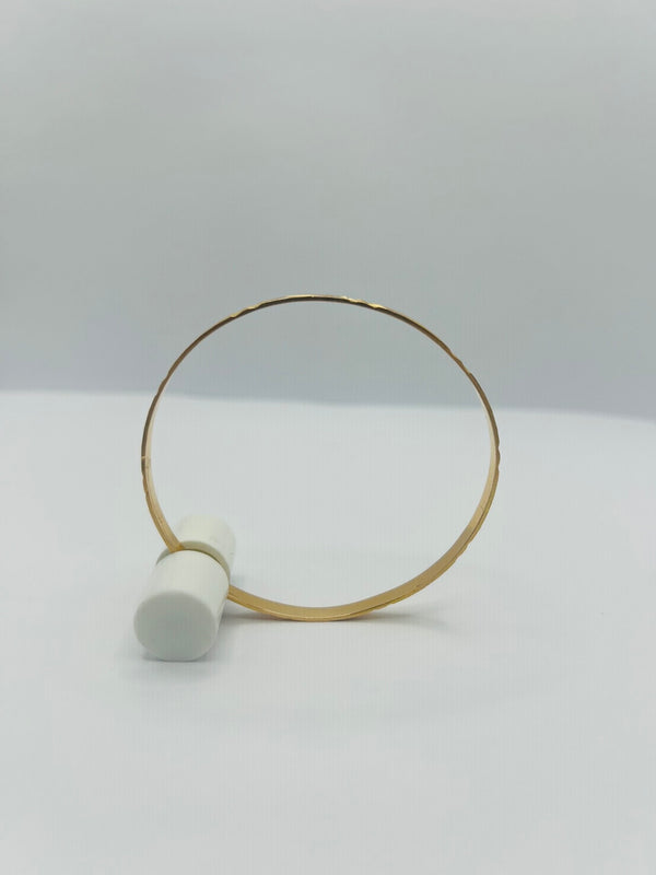 Bracelet Jonc Or Jaune 750/1000, Motifs Etoilés, Bon Etat