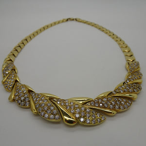 Collier Princesse Or Jaune 750 avec Oxyde de Zirconium - 55.84 Grs
