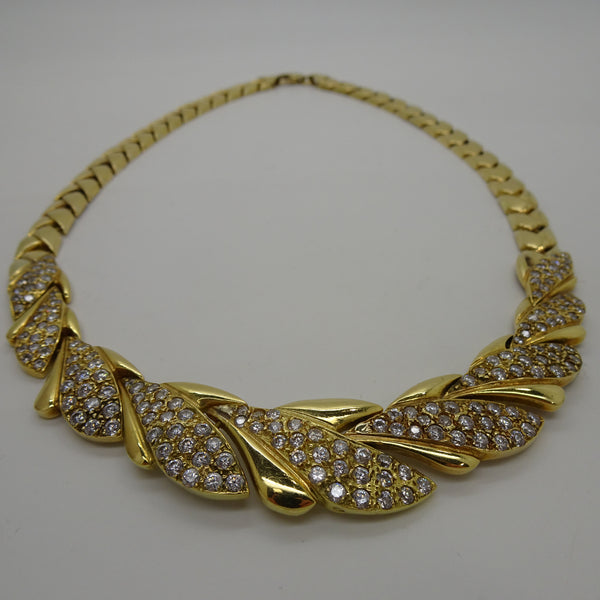 Collier Princesse Or Jaune 750 avec Oxyde de Zirconium - 55.84 Grs