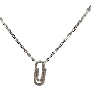 Collier pendentif en or blanc 18k - 2.87 G