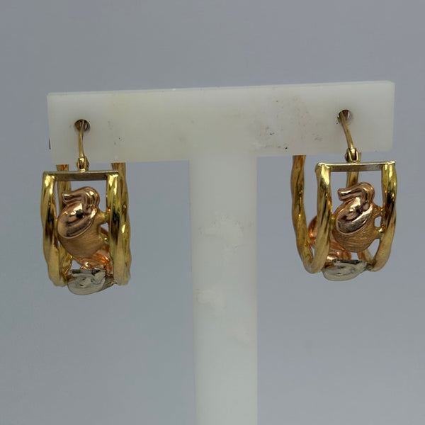 Boucles d'oreilles créoles en Or jaune 18K - 6.15G