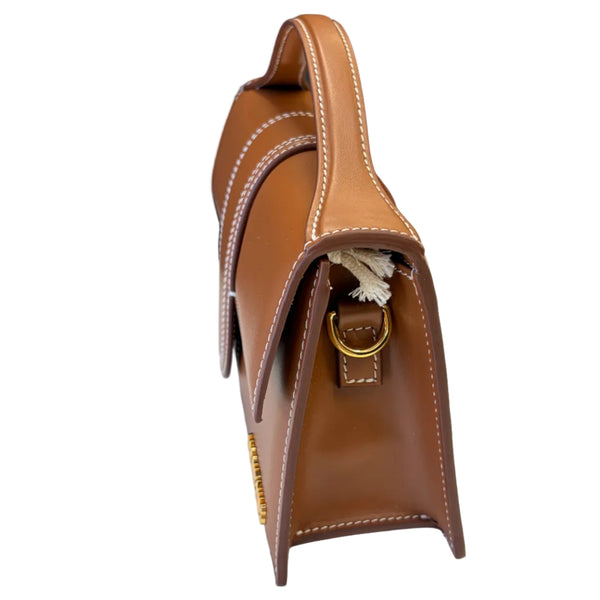 Sac à Main Jacquemus Le Bambino en Cuir Marron à Bandoulière