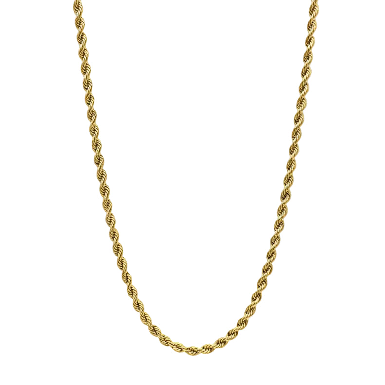 Collier Sautoir Or Jaune Maille Corde 18K
