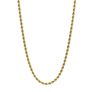 Collier Sautoir Or Jaune Maille Corde 18K