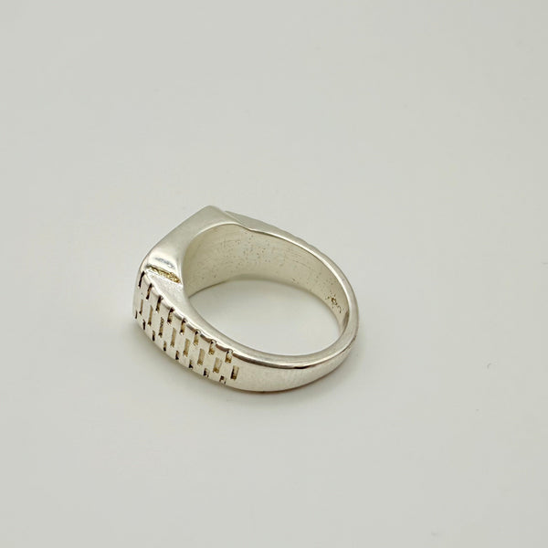 Chevalière en or blanc 18K Taille-58