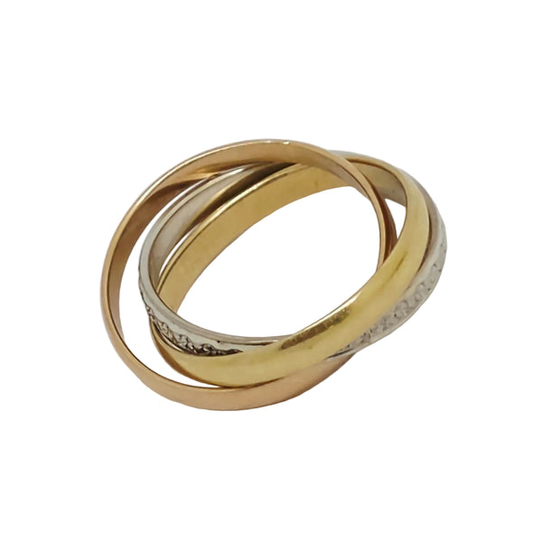 Alliance Tricolore en Or 18k Taille 50