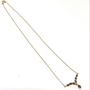 Collier Princesse en Or Jaune avec Zirconiums 18K - 40.5cm - 2.54gr