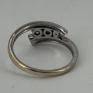 Bague Diamants Or Jaune/Blanc 18K Taille 49